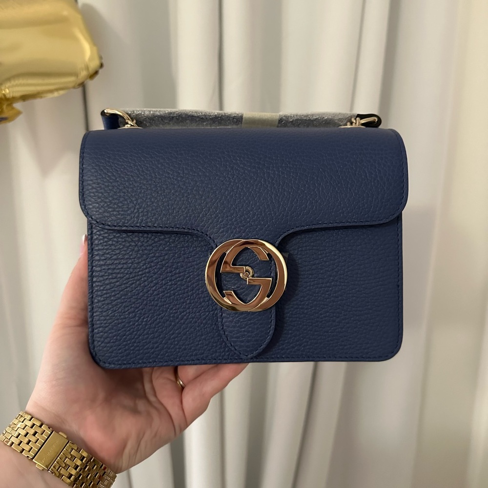 Gucci interlocking GG shoulder bag dark blue